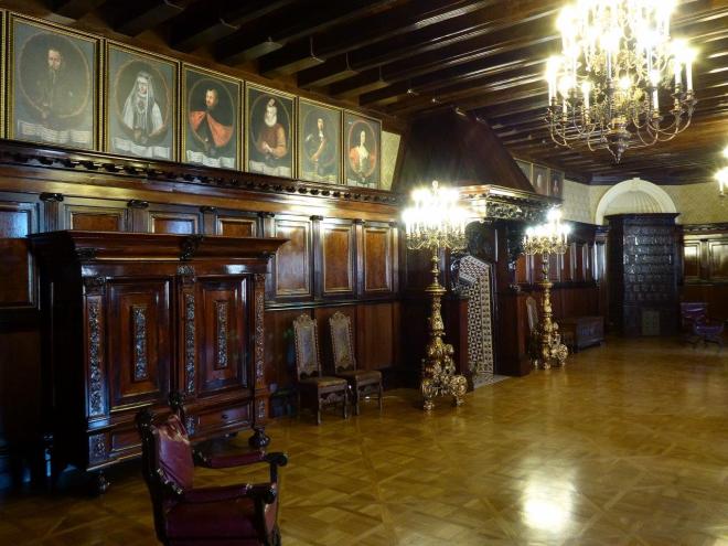 Inside Niasvizh palace in Belarus