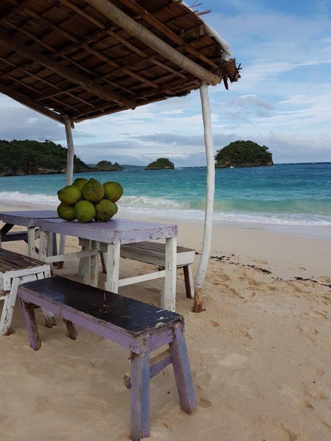 Care for a coconut? Ilig-Iligan beach at Boracay Island, The Philippines